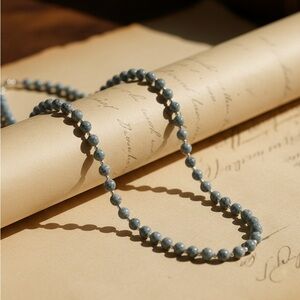 0179 Chic Blue and White GemstoneNecklace